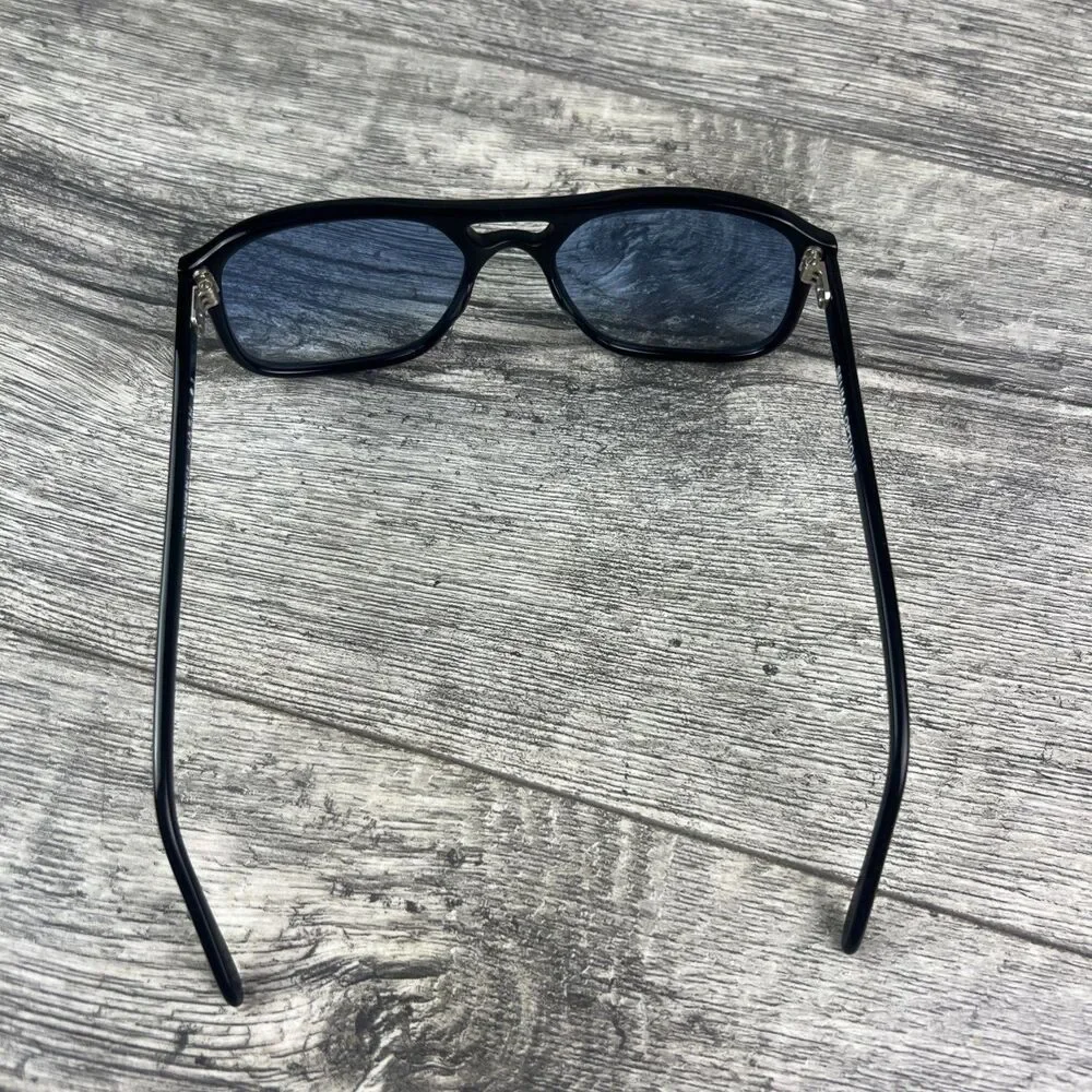 Selima Optique Nash Black Sunglasses Blue Lenses Rare 1 of 50 France